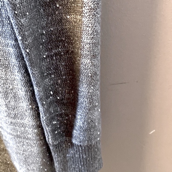 Sweater/dress with cowl neckline medium gray color with sequins - Picture 2 of 7